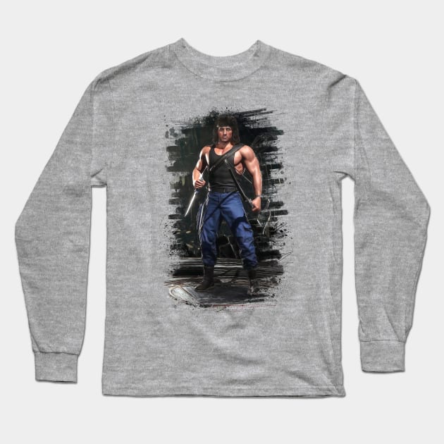 Mortal Kombat 11 Rambo Print - 57212139 Long Sleeve T-Shirt by Semenov
